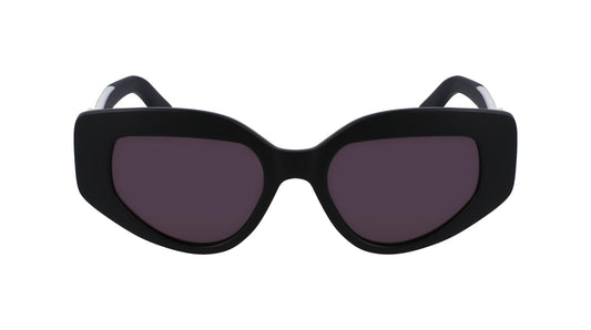 KARL LAGERFELD Women's Sunglasses KL6144S - Matte Black with Solid Smoke Lens