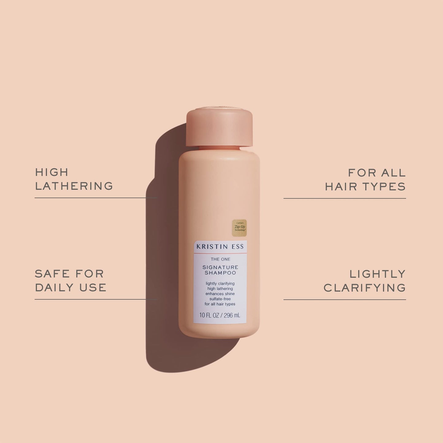 Kristin Ess Hair Signature Salon Sulfate Free Shampoo and Conditioner Set for Moisture, Frizz + Shine - Color Safe, Vegan, Paraben Free - Clarifying