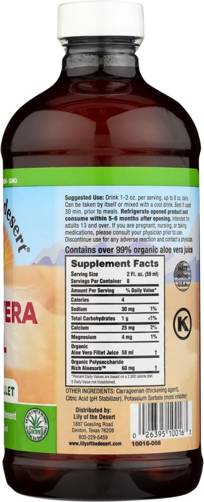 Lily Of The Desert Aloe Vera Gel, 16 Ounce - 6 per case.