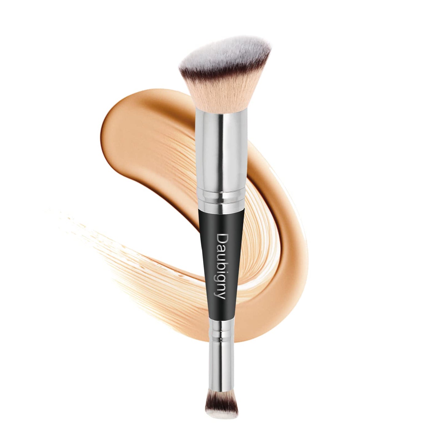 Daubigny Makeup Brushes Dual-ended Foundation Brush Concealer Brush Perfect for Any Look Premium Luxe Hair Rounded Taperd Flawless Brush Ideal Beauty and Personal Care Daubigny Default Title