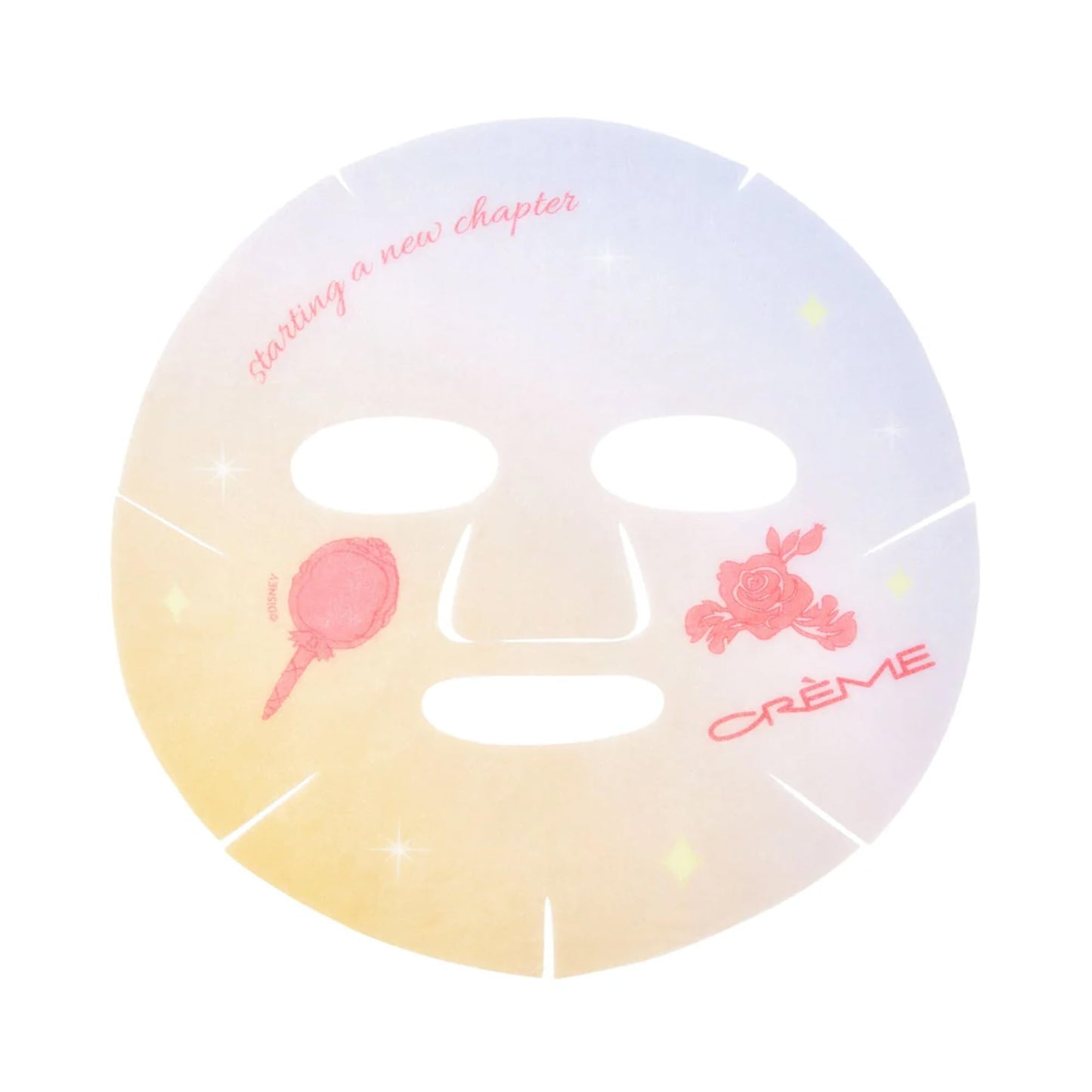 The Crme Shop x Disney Rose Sheet Mask - Moisturizing & Balancing - Infused with Rose Water & Hyaluronic Acid - Beauty and the Beast Belle - Suitable
