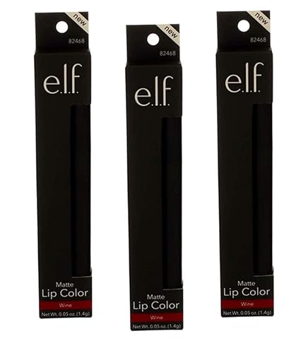 Pack of 3 e.l.f. Matte Lip Color, Wine 82468
