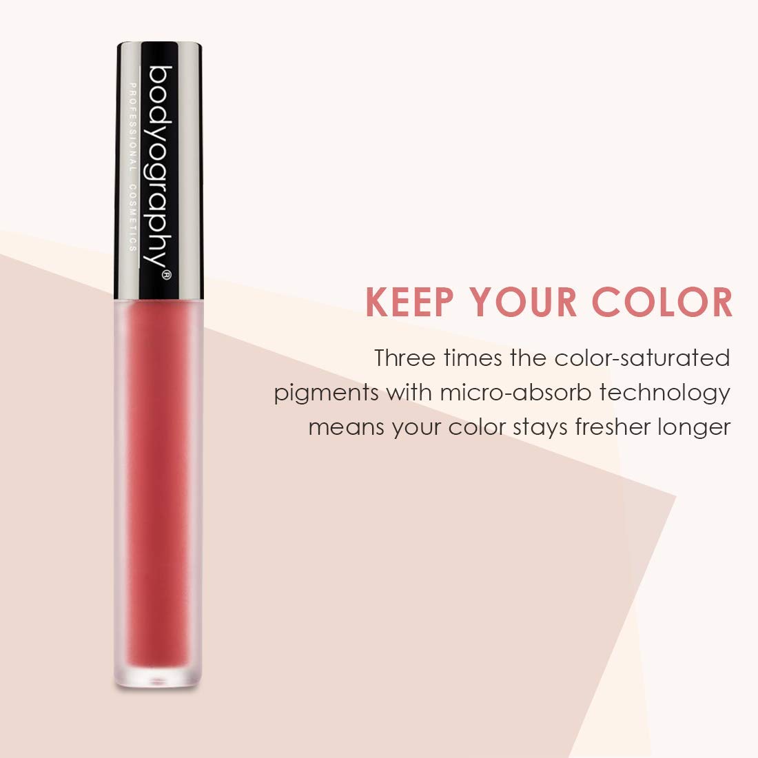 Bodyography Lip Lava Liquid Lipstick Matte - Brick Burnt Orange Pink Nude for Women - 0.08 oz Lipstick
