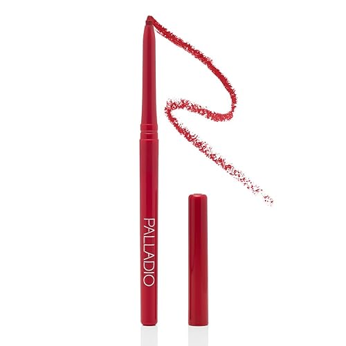 Palladio Retractable Waterproof Lip Liner High Pigmented and Creamy Color Slim Twist Up Smudge Proof Formula with Long Lasting All Day Wear No