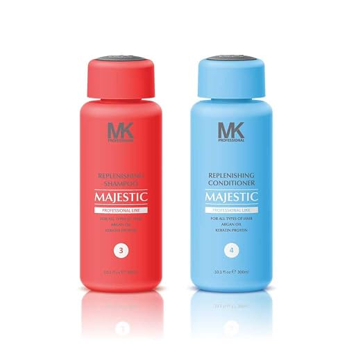 Majestic Keratin Replenishing Shampoo + Conditioner 10oz(300ml)- Soduim Chloride & Sulfate Free