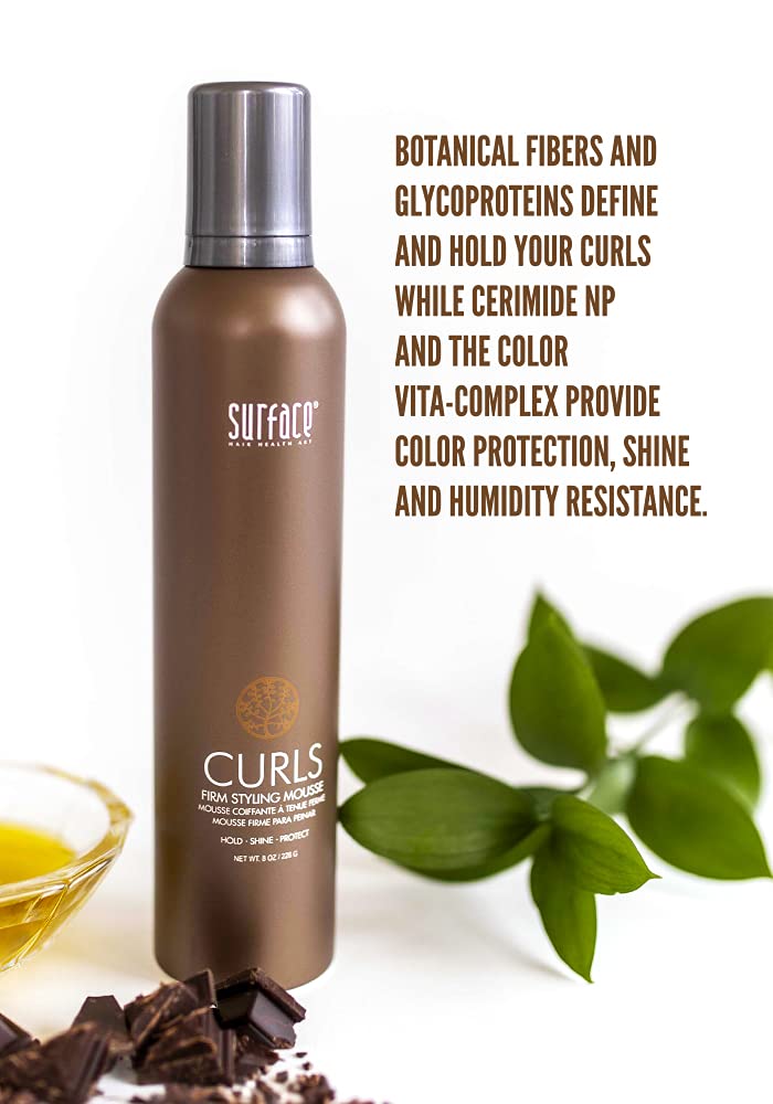 SURFACE Hair Curls Firm Styling Mousse, 8 Oz