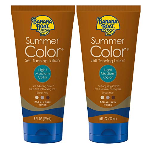 Banana Boat Summer Color Self Tanning Lotion | Light Medium Color for All Skin Tones, Self Tanner Lotion, Sunless Tanning Lotion, Banana Boat Self