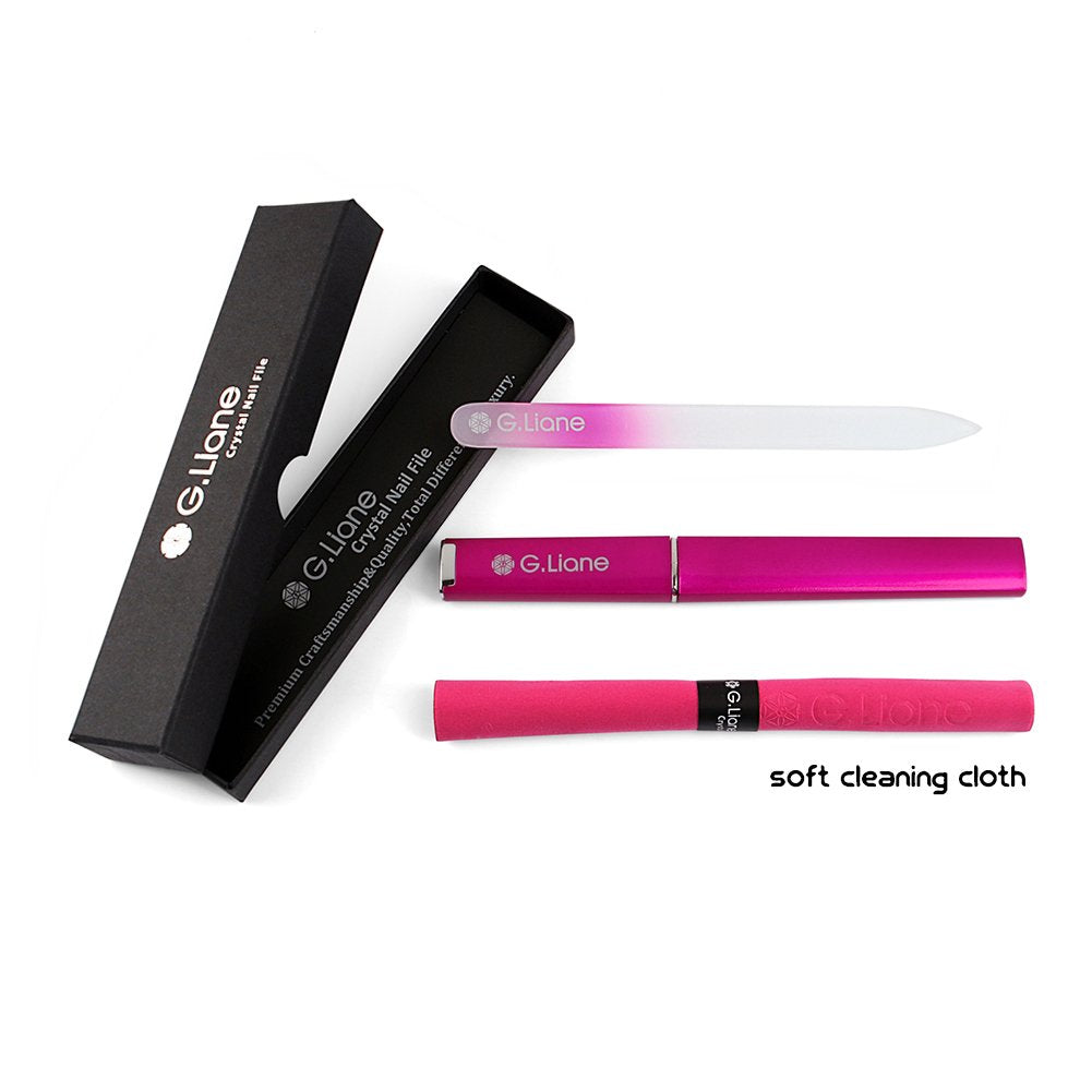 G.Liane Crystal Nail File Set-Professional Nail File Manicure Pedicure Kit for Natural Nails Acrylic Nails Gels Nails Manicure Tools for Home