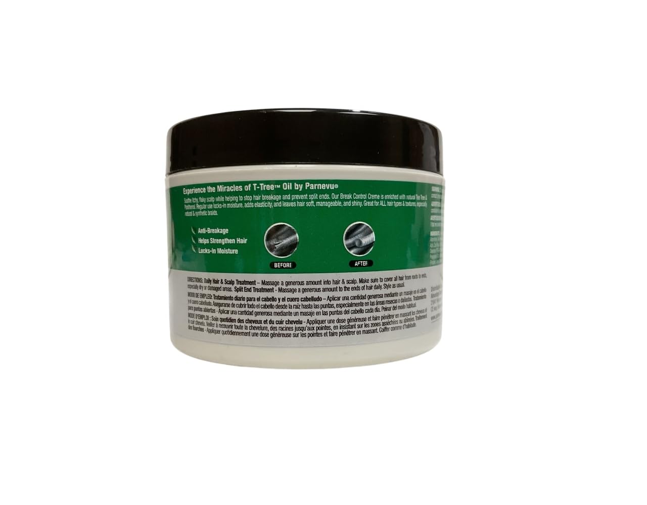Parnevu Tea Tree Break Control Hair Cream Helps Stop Hair Breakage, 6 oz.