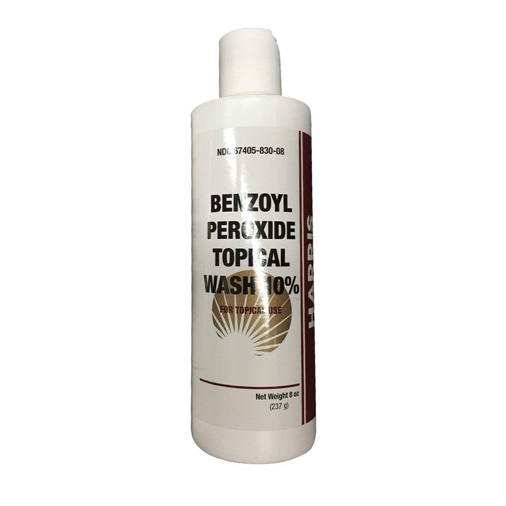 Harris Pharma 10% Benzoyl Perox Wash 8 oz (Pack of 2)