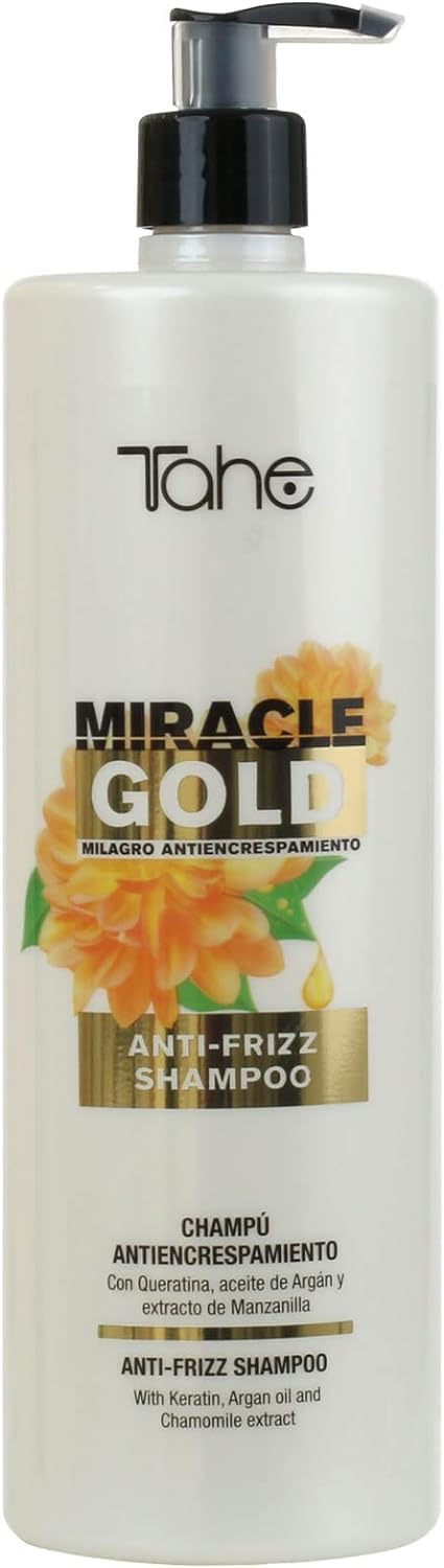 Tahe Miracle Gold Kit For Frizz Control - Shampoo 1000ml + Mask 1000ml + Styling Cream 100ml