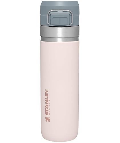Stanley Quick Flip GO Water Bottle 24 oz | Push Button Lid | Leakproof and Packable for Travel and Sports | Insulated Stainless Steel | BPA-Free