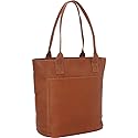 Piel Leather XL Laptop Tote Bag, Saddle, One Size