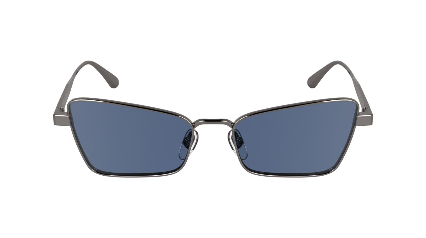 Calvin Klein Women's Sunglasses CK24110S - Light Gunmetal with Solid Light Blue Lens