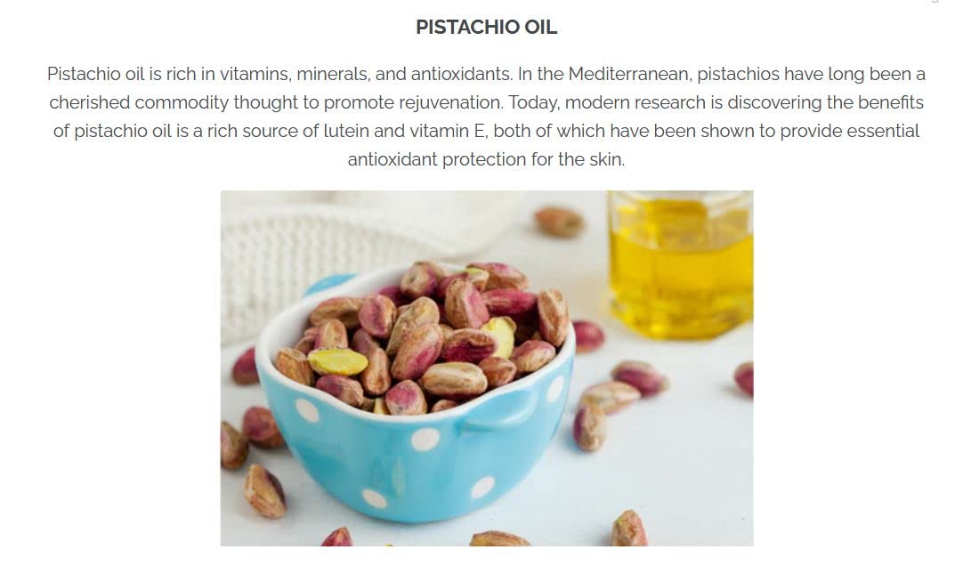 Pistaché Skincare Pistachio Oil Body Mist | Sweet Nutty Biscotti Fragrance | Refreshing & Hydrating Body Spray, 3.4 oz