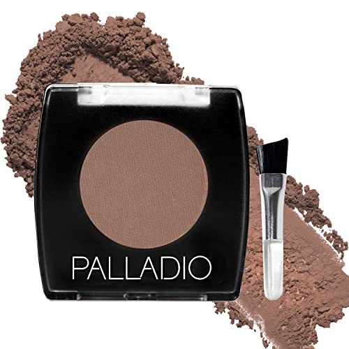 Palladio Brow Powder for Eyebrows, Soft and Natural Eyebrow Powder with Jojoba Oil & Shea Butter, Helps Enhance & Define Brows, Compact Size for Purse