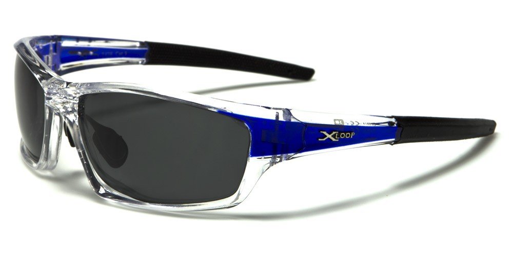X LOOP Polarized 2 or 3 pair Translucent Sport Wrap (Blue)