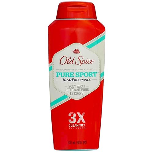 Old Spice High Endurance Body Wash, Pure Sport 18 oz (Pack of 10)