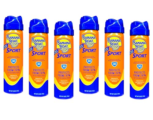 Banana Boat Continuous Spf#30 Sport 1.8 Ounce Cool Zone (6 Pieces) (53ml)