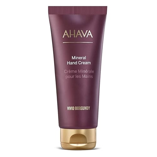 AHAVA Mineral Hand Cream Vivid Burgundy - Luxurious cream for thirsty hands for deep relief & nourishment, maintains smooth & supple hands,