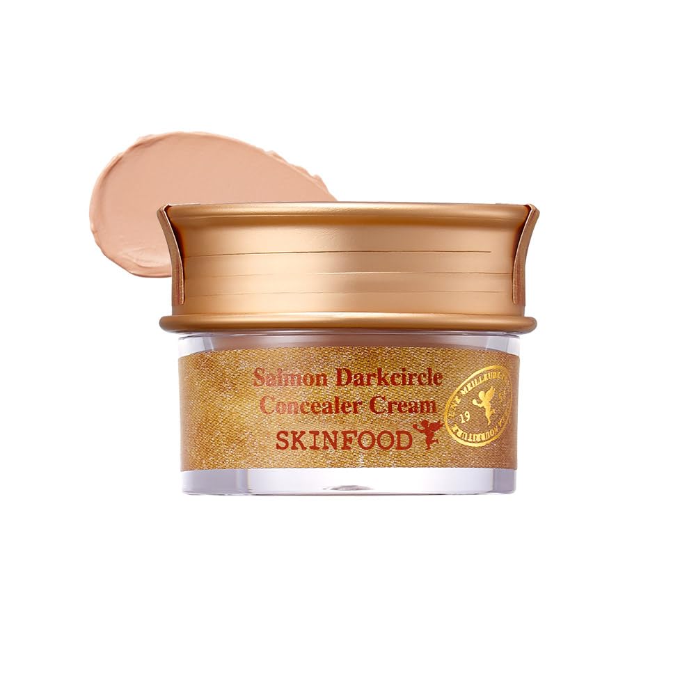 SKINFOOD s Salmon Dark Circle Concealer Cream - Under Eye Concealer for Dark Spots and Wrinkles - Full Coverage - Stocking Stuffer - 0.35 Oz/10 g
