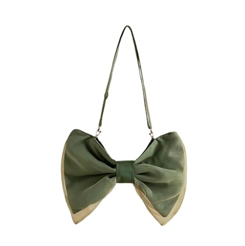 Wayolyn Kawaii Bow-shaped Crossbody Bag Bow Shoulder Bag for Women Cute Bowknot Purse Handbag Aesthetic Y2k Accessories (Green)