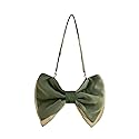 Wayolyn Kawaii Bow-shaped Crossbody Bag Bow Shoulder Bag for Women Cute Bowknot Purse Handbag Aesthetic Y2k Accessories (Green)