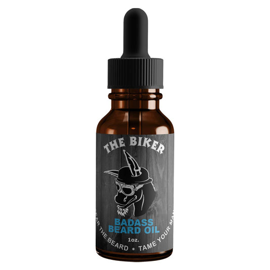 Badass Beard Care Oil for Men - The Biker Scent, 1 oz - All Natural Ingredients, Keeps Beard and Mustache Full, Soft and Healthy Beauty and Personal Care Badass Beard Care