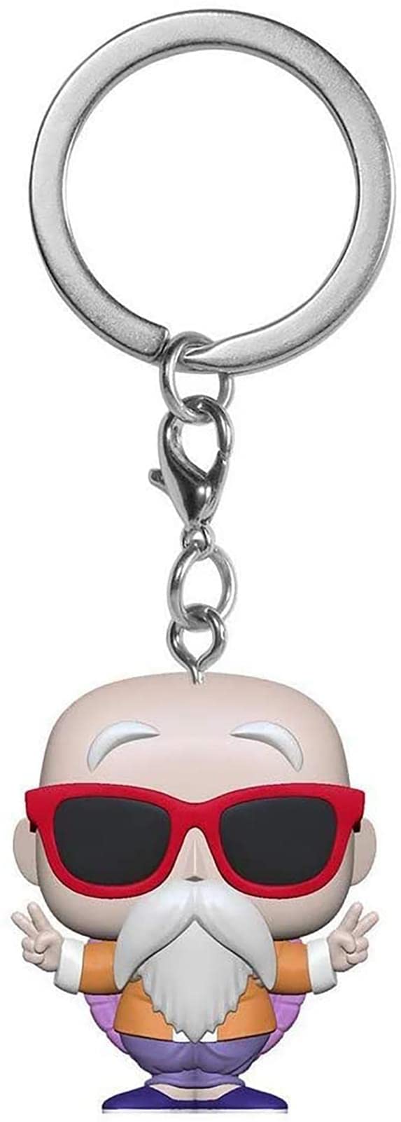 Funko POP Keychain: Dragon Ball Z - Master Roshi (Peace Sign), 2 inches,Multicolor