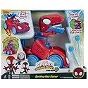 MARVEL Spidey and His Amazing Friends Spidey-Rex Racer - 8-Inch Vehicle with Sounds that Transforms from Vehicle Into Dinosaur