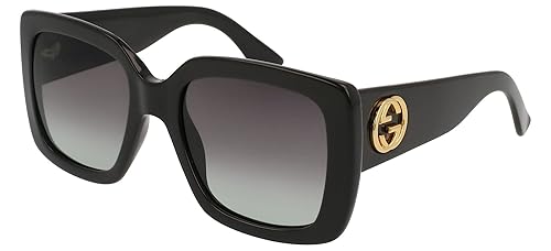 Gucci Gradient Grey Square Ladies Sunglasses GG0141SN 001 53