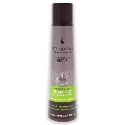 Macadamia Professional Hair Care Sulfate & Paraben Free Natural Organic Cruelty-Free Vegan Hair Products Ultra Rich Hair Repair Shampoo, 10oz