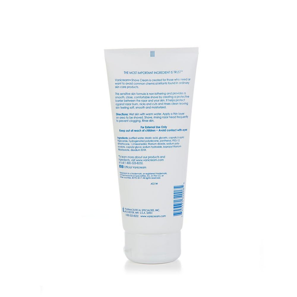 Vanicream Shave Cream For Sensitive Skin 6 oz (Pack of 6)