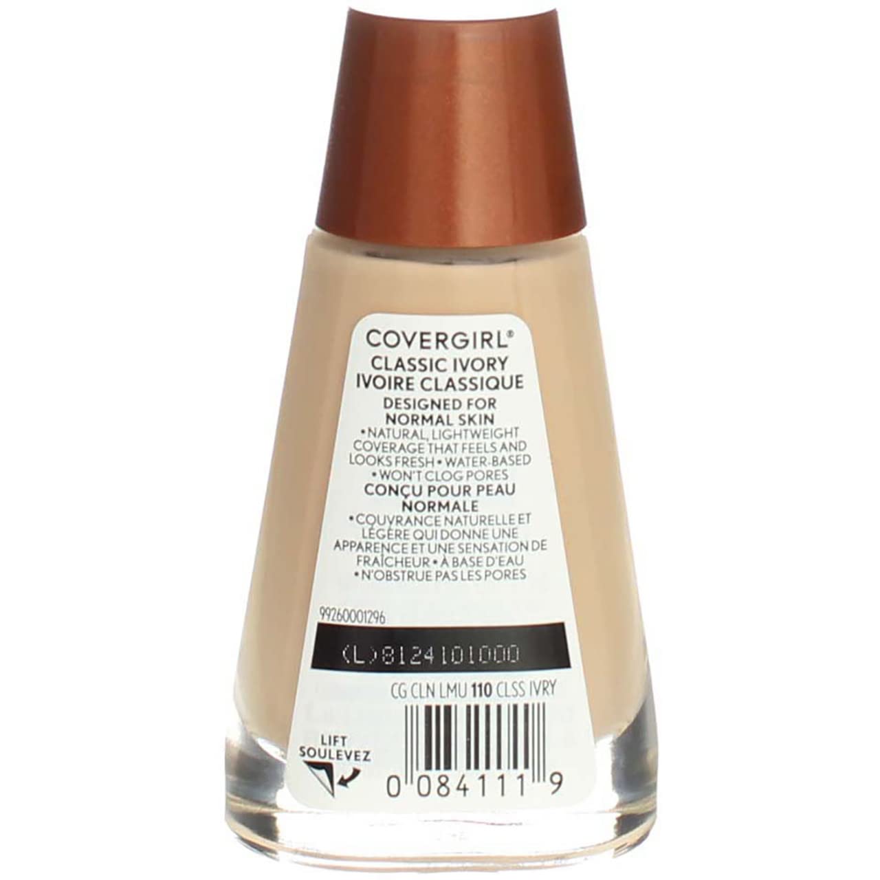 CoverGirl Clean Liquid Makeup, Classic Ivory [110], 1 oz (Pack of 3)