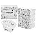 PRASNE Lashing Dental Bibs Disposable Pack of 125, Lash Pillow Cover of Lash Supplies, White 3-Ply Paper Poly Waterproof Towels, 13” x 18”, Black