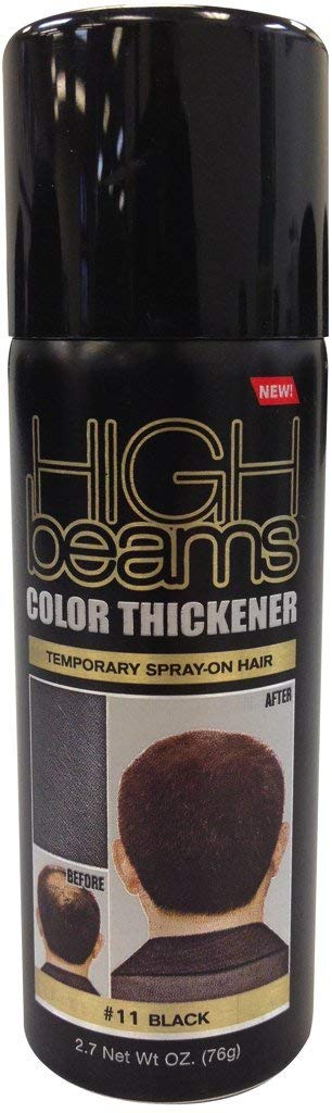 High Beams Color Thickener Temporary Spray-On Hair - Black 2.7 oz. (Pack of 2)