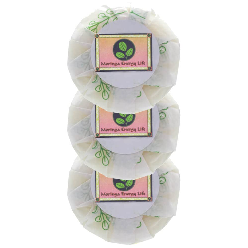 Moringa Energy Life Moringa Coconut Soap Bar 3 pack soaps for face, body and hand washing