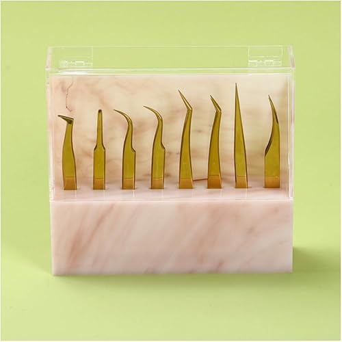 Dust-proof Tweezers Holder Lash Extension Supply Stand Holder, 8 Holes Tweezers Storage Holder for Eyelash Extensions Supplies Acrylic Display Stand