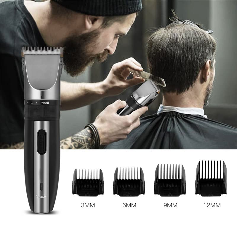 GLESVOWIO Pro Hair Clipper Men Hair Clipper Professional Beard Trimmer Cordless Shaving Machine Recargeable Haircut Razor Cutting Limit Comb Beauty and Personal Care GLESVOWIO