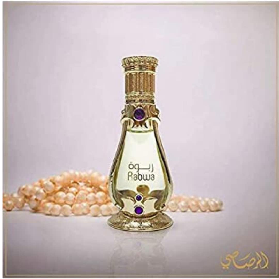 RASASI Rabwa for Men and Women Unisex 19ml(0.6 oz) | Concentrated Perfume Oil | Smooth Woody and Patchouli Notes Enhanced by Bergamot | Elegant Bottle