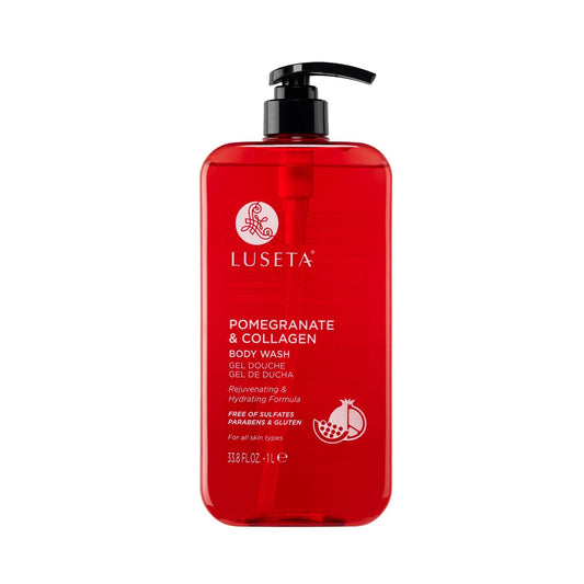 Luseta Pomegranate & Collagen Body Wash Rejuvenating Shower Gel Body Cleanser for All Skin Types Moisturizing and Hydrating Dry Skin 33.8oz Beauty & Personal Care L LUSETA