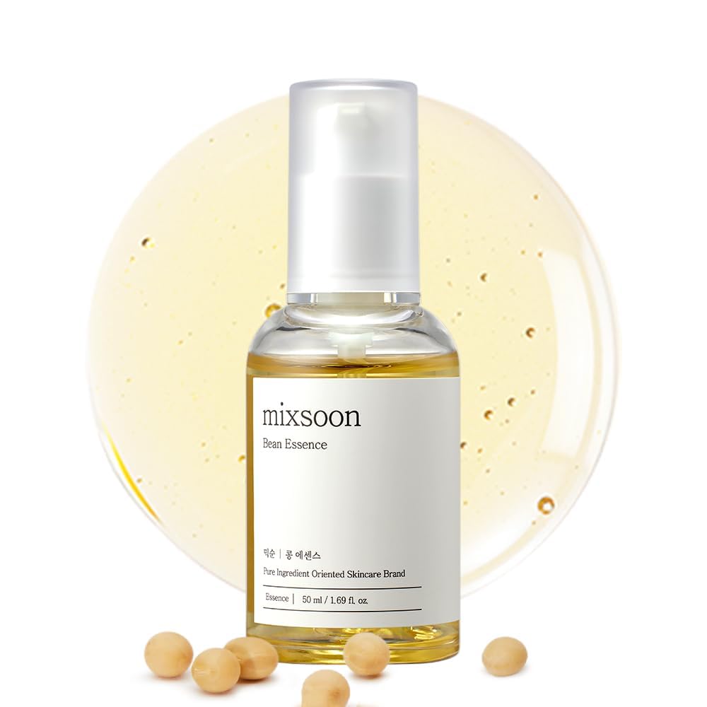 mixsoon Bean Essence Korean Skin Care, Gentle AHA Exfoliating Essence for Glass Skin Glow, Hydrating Face Serum with Fermented Bean, Smooth Skin, 50ml Beauty and Personal Care mixsoon