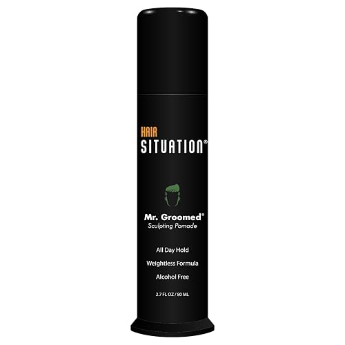 Hair Situation Mr. Groomed Matte Pomade for Men - Strong All-Day Hold, Matte Natural Finish Look - Non-Greasy, Alcohol-Free Hair Styling Wax, All Hair