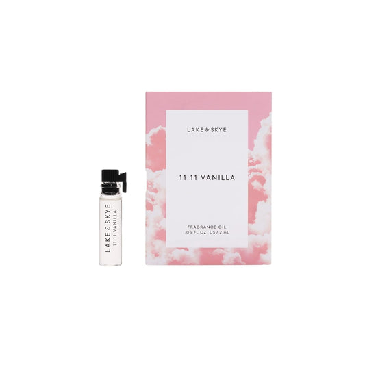 Lake & Skye 11 11 Vanilla Fragrance Oil Sample Perfume, Unisex Vanilla Crème, Marshmallow, Sea Salt, Star Apple & Skin Musk Scent, 0.06 fl oz (2 ml) Beauty & Personal Care Lake & Skye