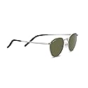 Serengeti 8927 Hamel Round Sunglasses Shiny Silver - Mineral Polarized Drivers Gradient Medium