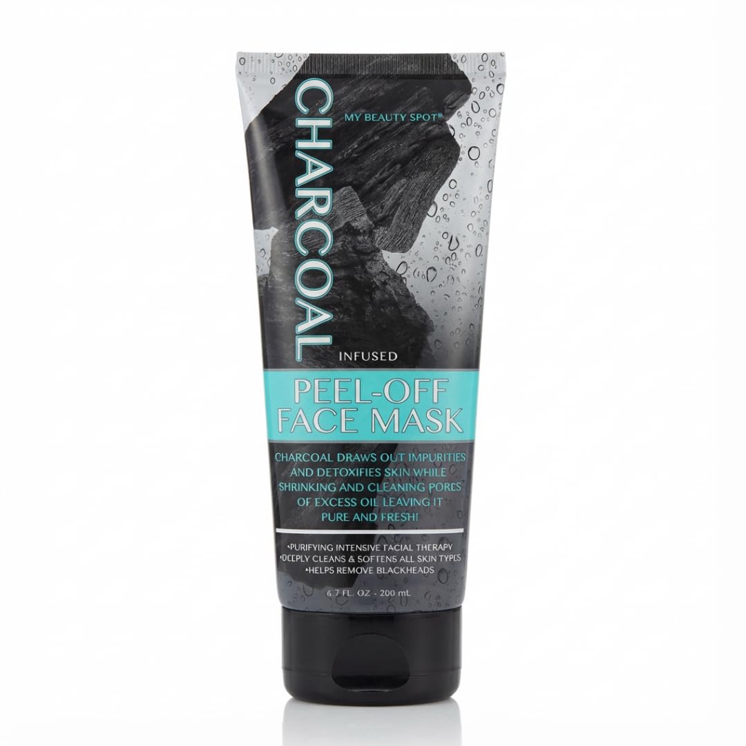 My Beauty Spot Charcoal Face Mask Peel-Off Face Mask Skin Care Black Head Remover for Face Infused with Charcoal 6.7oz