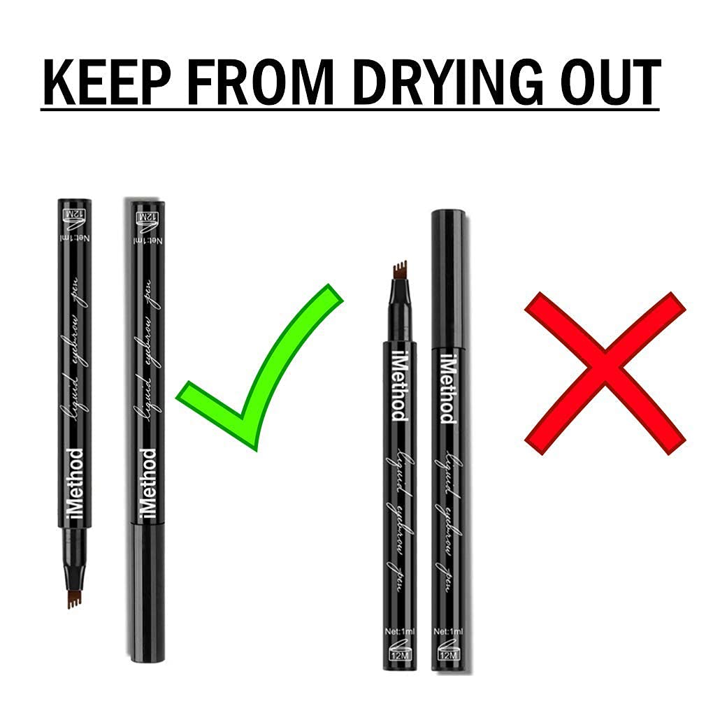 iMethod Eyebrow Pen - iMethod Eye Brown Makeup, Eyebrow Pencil with a Micro-Fork Tip Applicator Creates Natural Looking Brows Effortlessly and Stays