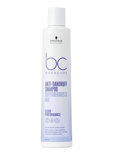 Schwarzkopf BC Bonacure Anti-Dandruff Shampoo Superberries & AHA Clean Performance - 250 ml (8.4 Fl oz)