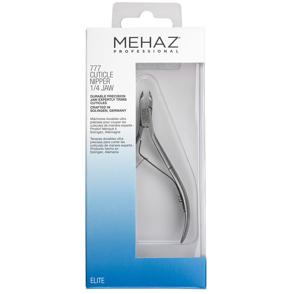 Mehaz Stainless Steel Cobalt Cuticle Trimmer, Nail Cuticle Nipper 1/4 Jaw, Cuticles Remover Clippers for Manicure & Pedicure Nail Tools