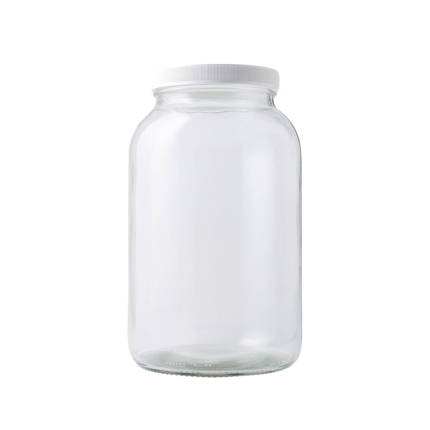 FastRack 1 Gallon Mason Jar with White Airtight Lid | Regular Glass Canisters with Airtight Lids | Large Mouth Glass Jar for Food Storage, Canning…
